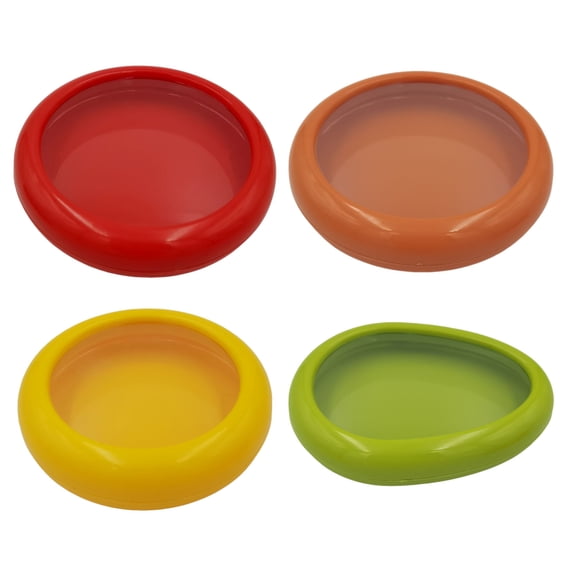 Fruit and Vegetable Storage Containers Reusable SiliconeRefrigerator Box Storage Bowls Saver Holder Keeper foronion, Tomato, Lemon, and avocado ，Refrigerator Vegetable Crisper 4Pieces
