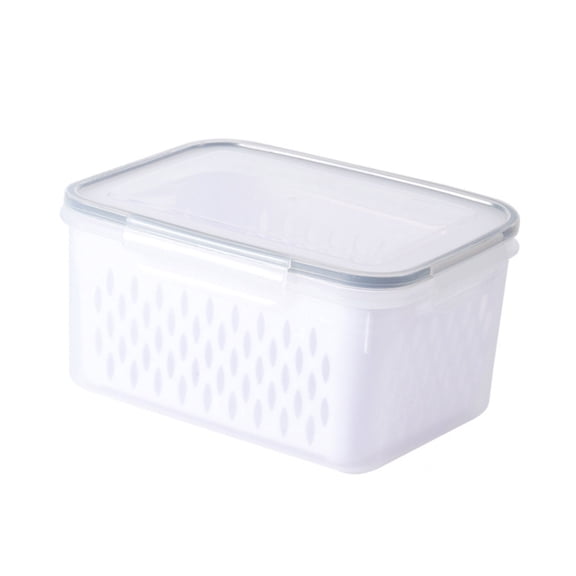 Fruit Vegetable Storage Containers for Fridge, Large Produce Saver Bin with Lid and Colander for Fresh Food Organization