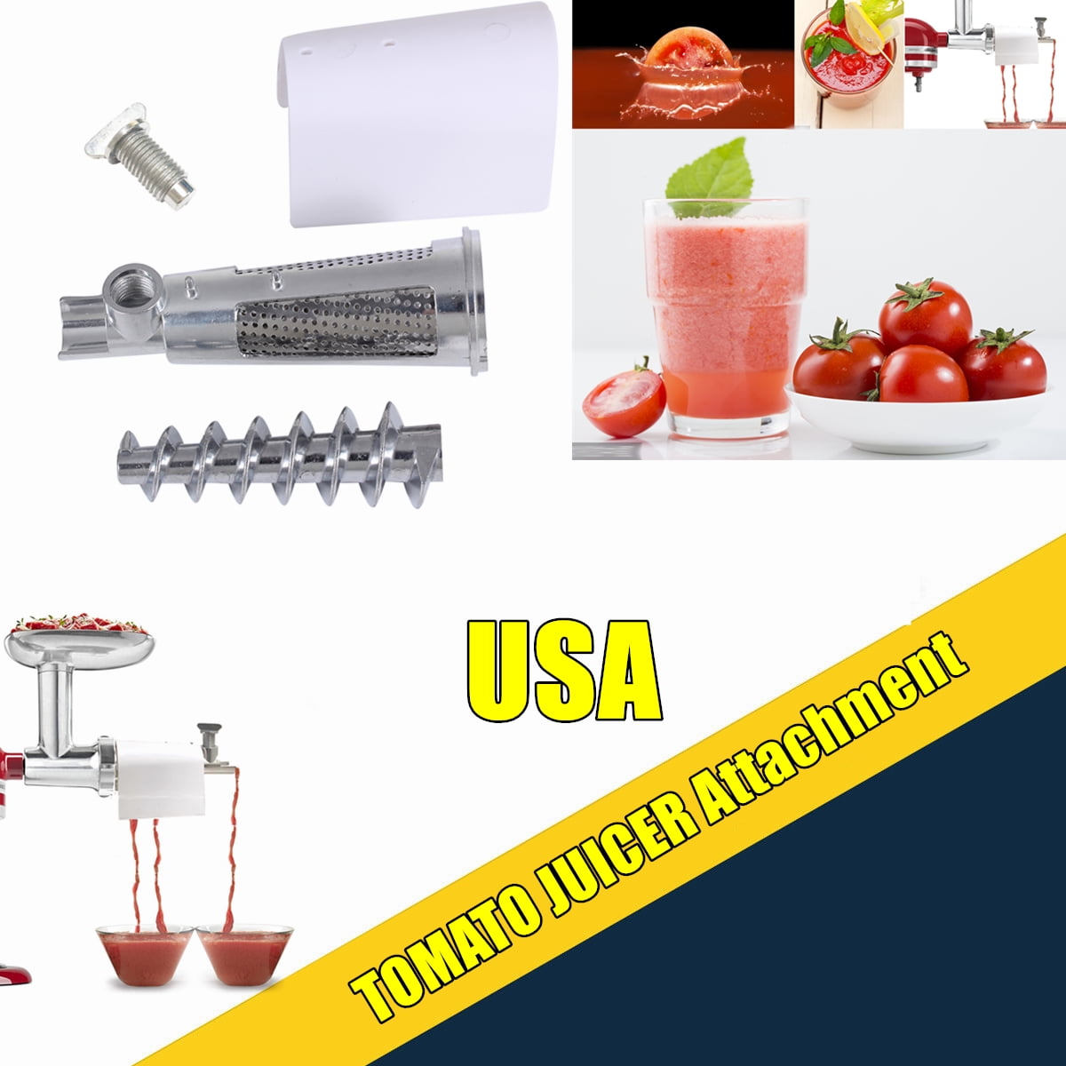 Food Tomato Juicer Fruit Vegetable Strainer Attachment For Kitchenaid Mixer  US