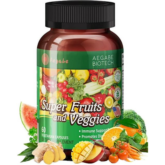Fruits and Veggies Supplement, 36 Natural Fruits & Vegetables, 2 Months