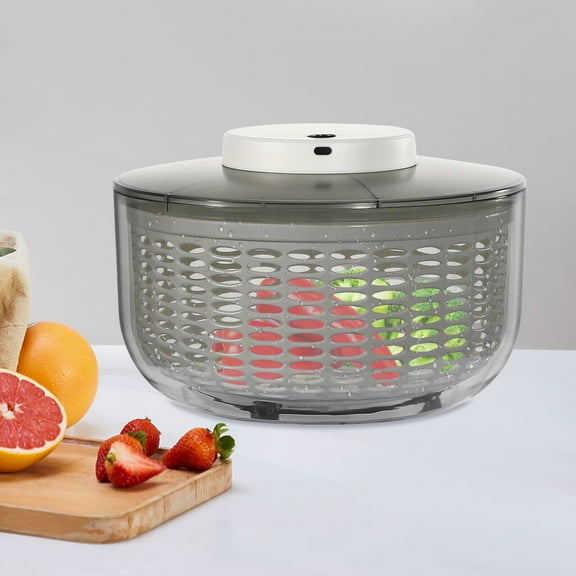 Fruit Vegetable Washer Dryer, 304 Stainless Steel Electric Salad Spinner, Vegetable Dehydrator Electric Vegetable Dryer