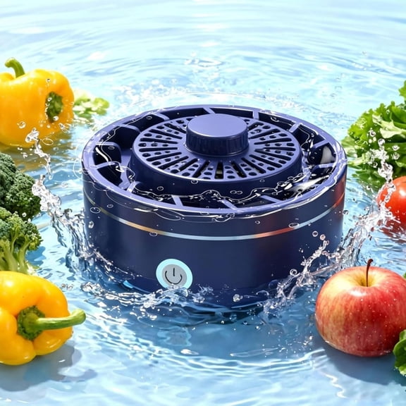 Fruit and Vegetable Washer, Portable Produce Cleaner Machine,USB Rechargeable Cordless Food Rinser for Kitchen Sink, Berries, Grapes, Leafy Greens – 2400mAh Khaki