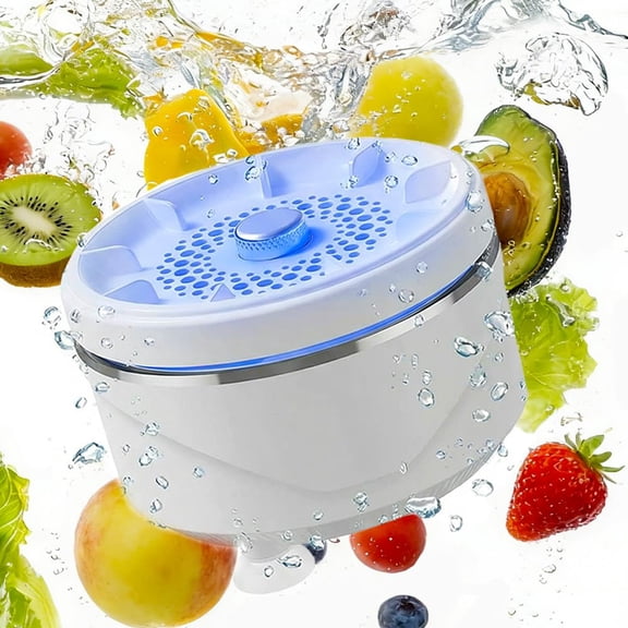 Fruit Vegetable Washing Machine, 2026 New Fruit Cleaner Device Waterproof Fruit and Vegetable Purifier, Produce Cleaner Machine for Home Kitchen Cleaning Veggie Grains Rice Meat Seafood