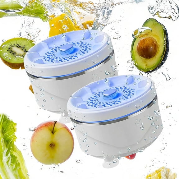 Fruit and Vegetable Washing Machine, 2026 New Titanium Electrolysis Fruit Cleaner Device with Vortex Cleaning, Waterproof Wireless Fruit and Vegetable Purifier for Kitchen(1pcs)