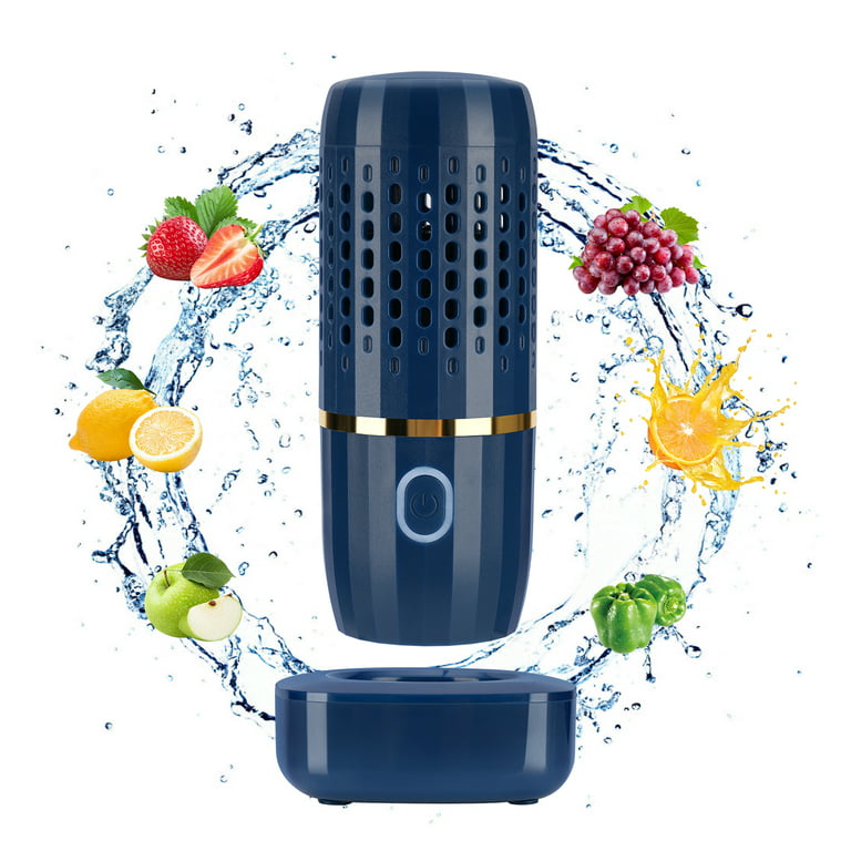 Vegetable Cleaner Device, Calody Fruit and Vegetable Washing Machine with  USB Rechargeable Base OH-ion Purification Technology for Cleaning Vegetable  Fruit - Blue 