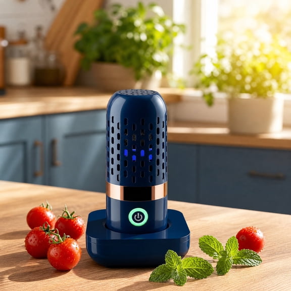 Fruit and Vegetable Washing Machine, Capsule Shape with OH-ion Purification, Ultrasonic & Deep Cleaning, USB Rechargeable Produce Cleaner for Kitchen, Home, Travel, Camping