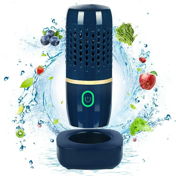 Fruit and Vegetable Washing Machine, Fruit and Vegetable Cleaner Device, Kitchen Gadget Food Purifier for Deep Cleaning Fruits, Vegetables, Rice, Meat and Tableware (Blue)