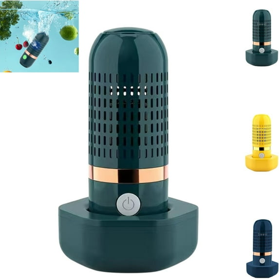 Fruit and Vegetable Washing Machine, Portable Fruit Cleaner Device, Wireless Fruit Washer with OH-ion Purification Technology for Fruit, Veggies, Meat (Green)