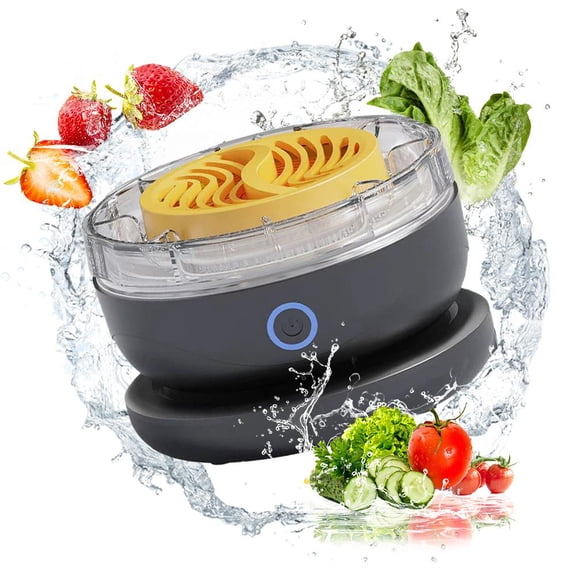 Fruit and Vegetable Washing Machine - Portable OH-ion Purification Device for Cleaning Produce, Meat and Grains, IPX7 Waterproof Wireless Fruit Cleaner with USB Charging Base for Home Use