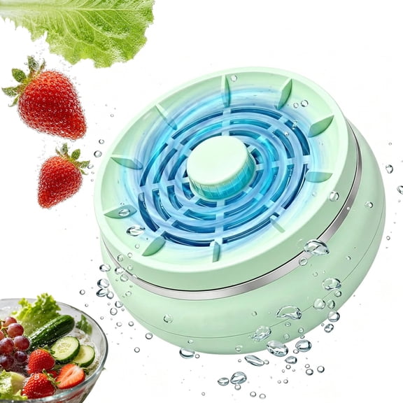 Fruit and Vegetable Washing Machine, Portable Produce Cleaner Device for Kitchen Sink, Water Electrolysis Tech for Veggies Meat Seafood Grains, IPX7 Waterproof Deep Wash
