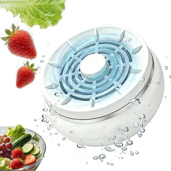 Fruit and Vegetable Washing Machine, Portable Produce Cleaner Device for Kitchen Sink, Water Electrolysis Tech for Veggies Meat Seafood Grains, IPX7 Waterproof Deep Wash