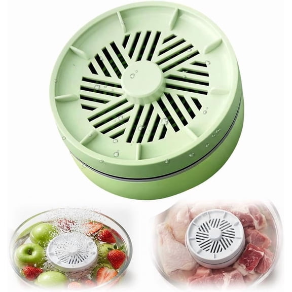 Fruit and Vegetable Washing Machine, Portable USB Wireless Veggie Wash with Purification Technology, Purification Technology for Fruits, Meat, Vegetable, Rice, Tableware (Green)