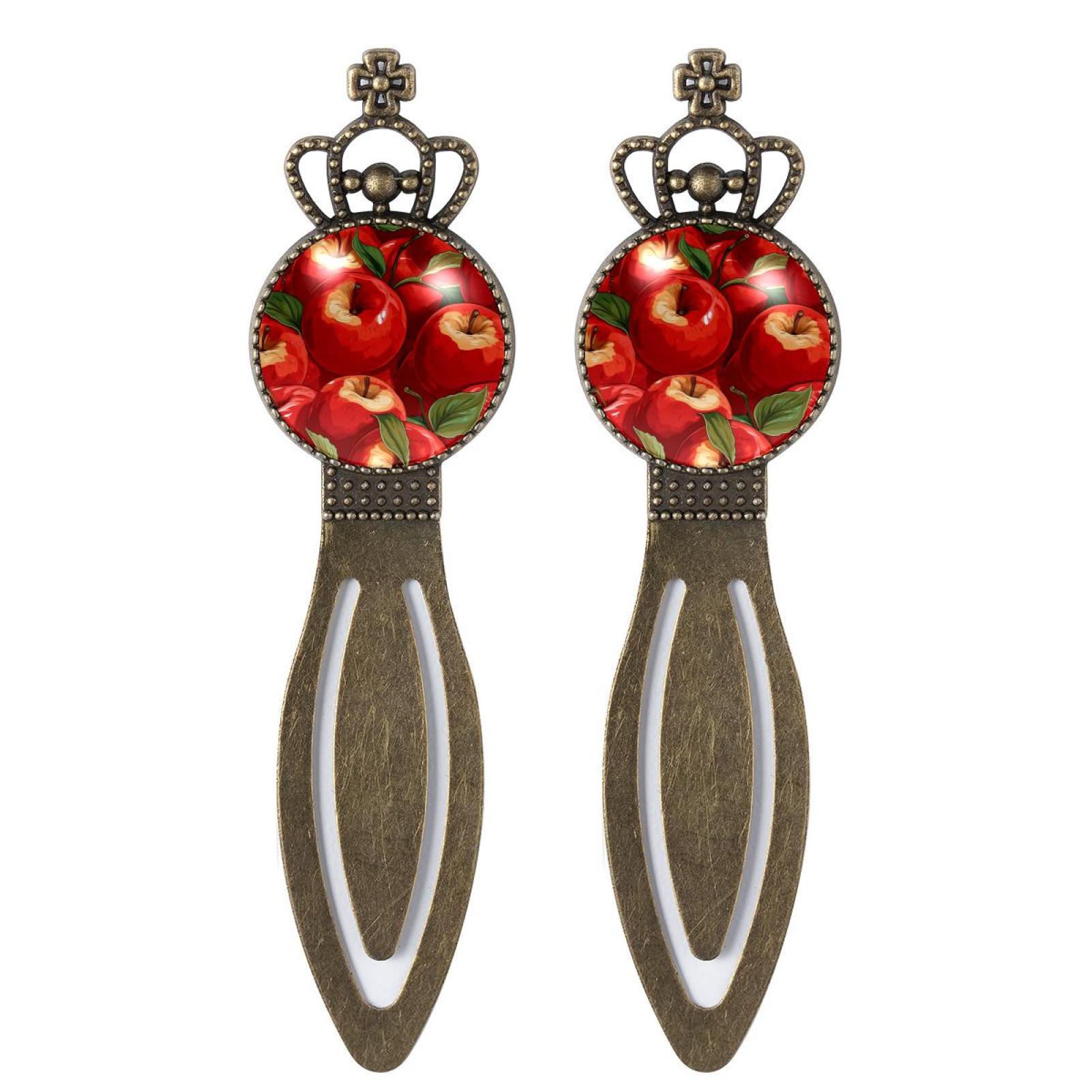 Fruit Vintage Copper CrownShaped Bookmarks Stainless Steel Material