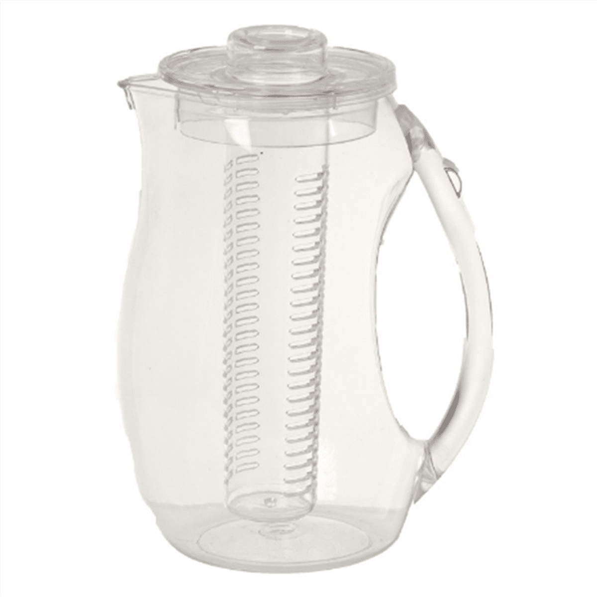 Fruit Water Pitcher 2.5L with Removable Lid and Infuser Rod,Beverage Jug for Drinks, Lemonade, Juice and Iced Tea,1 x Juice Jug,Transparent