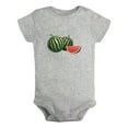 thumbnail image 1 of Fruit Watermelon Image Print Rompers For Babies, Newborn Baby Unisex Bodysuits, Infant Jumpsuits, Toddler 0-24 Months Kids One-Piece Oufits (Gray, 0-6 Months), 1 of 4
