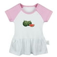 thumbnail image 1 of Fruit Watermelon Pattern Dresses For Baby, Newborn Babies Skirts, Infant Princess Dress, 0-24M Kids Graphic Clothes (Pink Raglan Dresses, 0-6 Months), 1 of 4