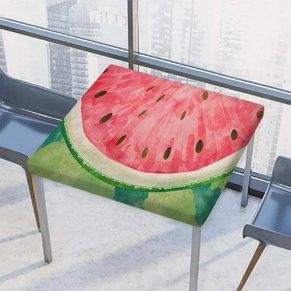 Fruit Watermelon Sweet Square Tablecloth with Elastic Outdoor Tablecloths Tables Waterproof Stain-Resistant Wipeable Table Cover for Kitchen Patio Picnic,Camping,Dinner 34x34inch