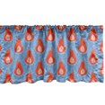 thumbnail image 1 of Fruit Window Valance, Natural Theme Food and Hand Painted Pears Pips Abstract Design Garden Art, Curtain Valance for Kitchen Bedroom Decor with Rod Pocket, 54" X 12", Ceil Blue Vermilion, by Ambesonne, 1 of 3