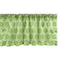 thumbnail image 1 of Ambesonne Fruit Valance Pack of 2, Round Slices of Lime Striped, 54"X12", Lime Green and White, 1 of 4