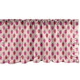 thumbnail image 1 of Ambesonne Fruit Valance Pack of 2, Mosaic Strawberries Summer, 54"X18", Rose Magenta and Green, 1 of 3
