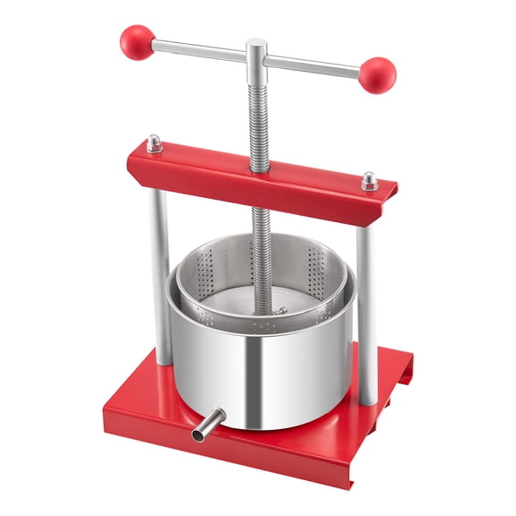 Fruit Wine Press 0.8 Gal/3L Manual Stainless Steel T-Handle for Cider Grape Olive Oil Honey