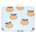 thumbnail image 1 of Fruit Yellow Flower Pattern Drying Dish Mat Quick Drying Absorbent Soft Durable for Kitchen 18" x 24", 1 of 10