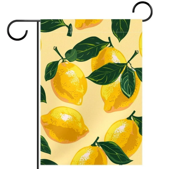 Fruit Yellow Lemons Decorative Garden Flag for All Seasons, 12 x 18 Inch Small Vertical Double Sided Outside Decoration for Yard Farmhouse