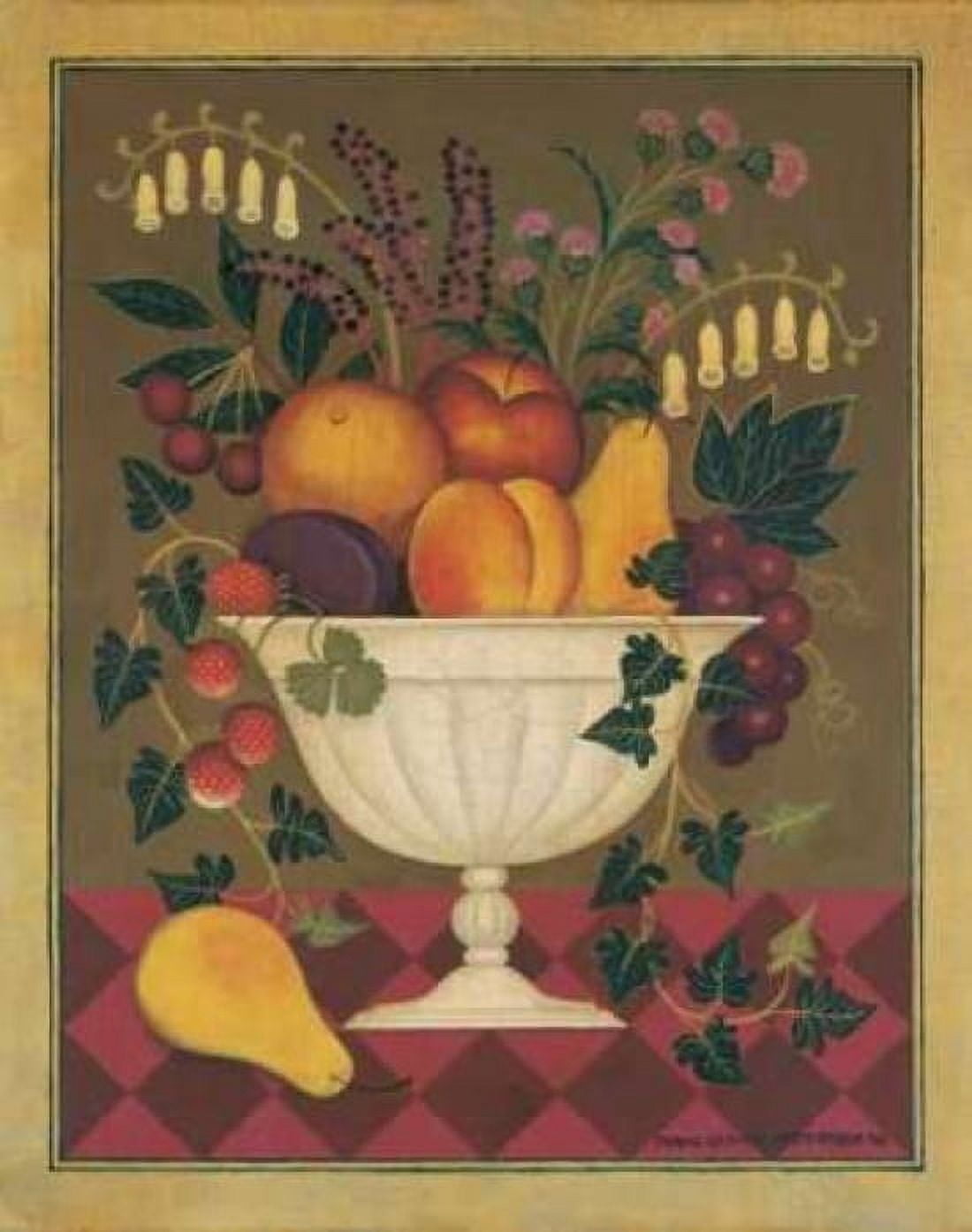 Fruit and Flowers I Canvas Art - Diane Pedersen (18 x 24)
