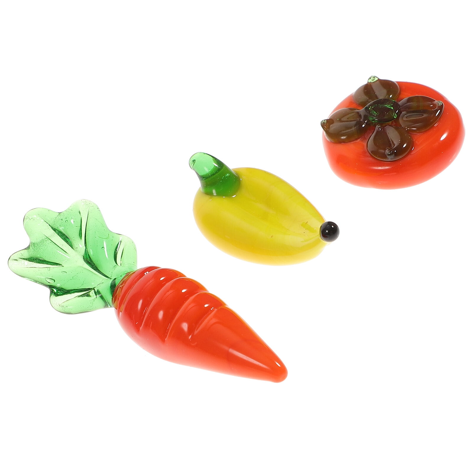 Fruit and Vegetable Ornaments Toys Desktop Glass Decor Glass Figurines