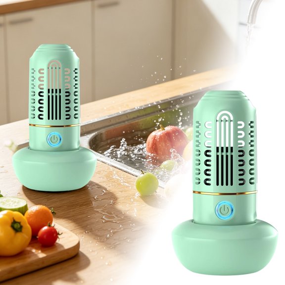 Fruit and Vegetable Purifier Cleaner Washing Machine, IPX7 Waterproof for Cleaning Veggie Grains Rice(Green)