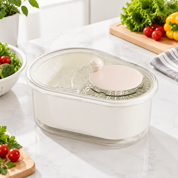 Fruit and Vegetable Vortex Spin Washer and Dryer for Quick Cleaning and Drying