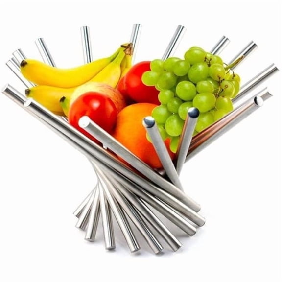 Fruit bowl, folding fruit basket made of stainless steel