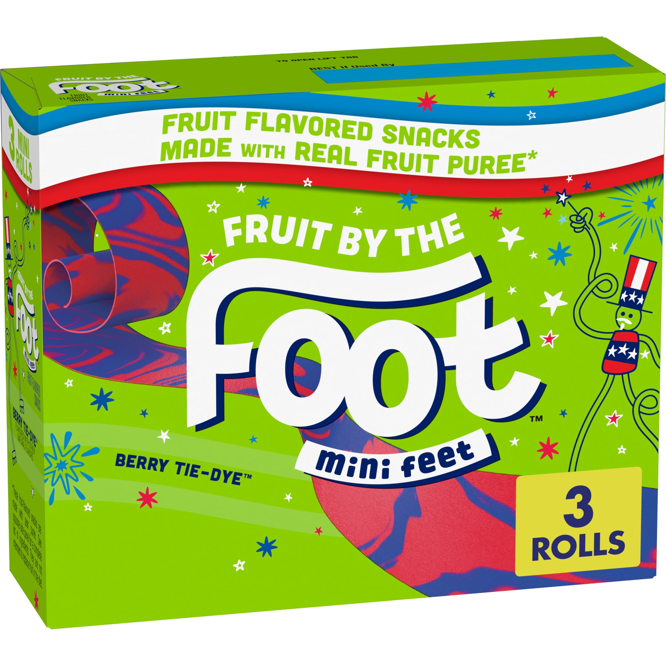 Fruit by the Foot Berry Tie Dye Mini Snacks 3 Count