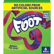 Fruit by the Foot Fruit Flavored Snacks, Berry Tie-Dye, 4.5 oz, 6 Count
