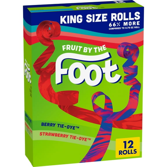 Fruit by the Foot Fruit Flavored Snacks, King Size Rolls Variety Pack, 15 oz