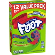 Fruit by the Foot Gluten Free Berry and Strawberry Fruit Flavored Snacks (12 Rolls)