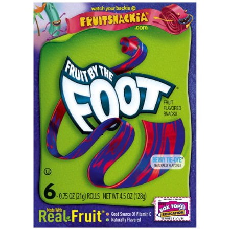 Fruit by the Foot Snacks Berry Tie-Dye (Pack of 24)