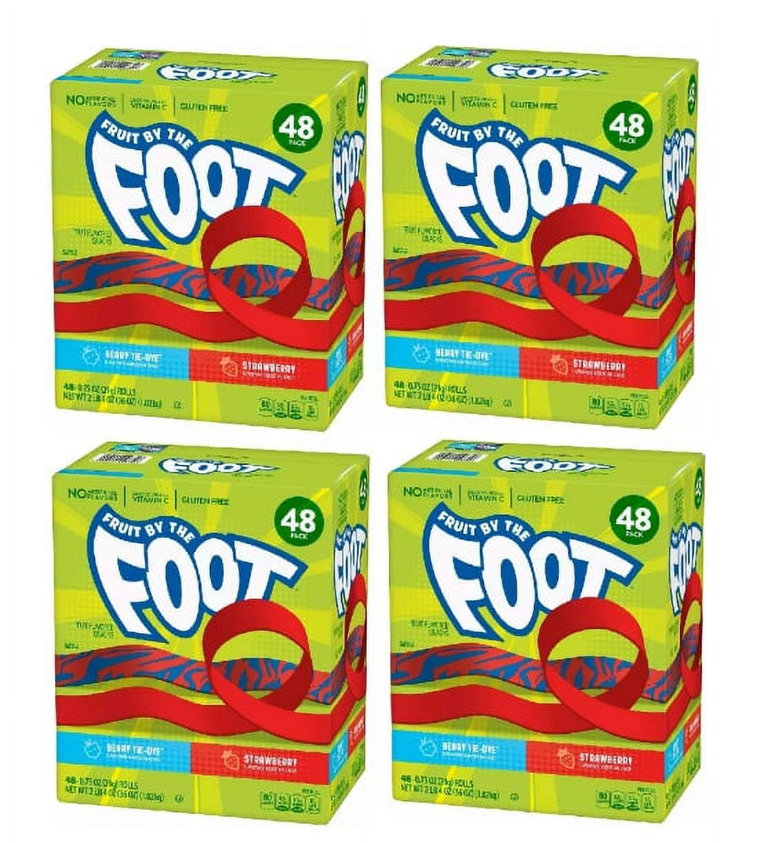Fruit by the Foot Snacks, Berry Tie-Dye and Strawberry Variety Pack (48 ct.) 4PK