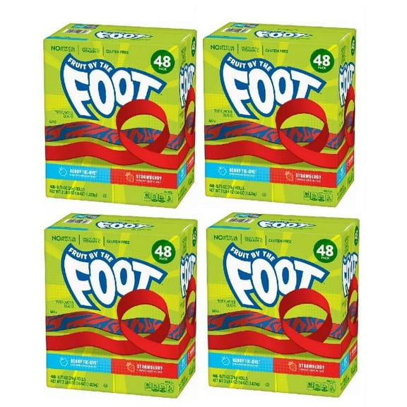 Fruit by the Foot Snacks, Berry Tie-Dye and Strawberry Variety Pack (48 ct.) 4PK