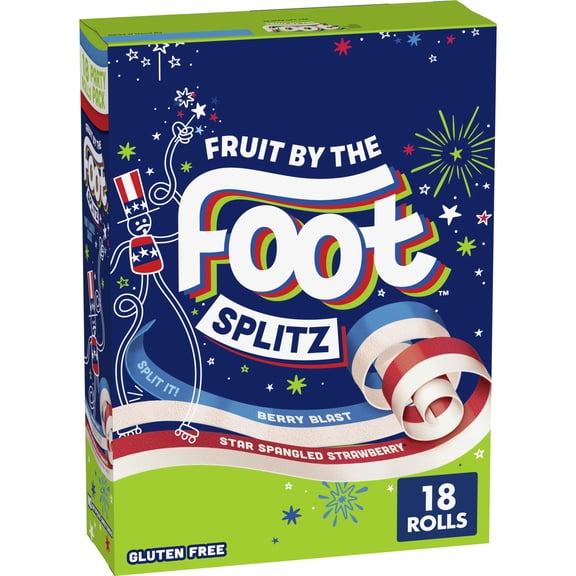 Fruit by the Foot, Strawberry and Mixed Berry Fruit Flavored Snacks, Party Pack, 18 Count