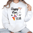 thumbnail image 1 of Fruit juice Happy New Year Theme Graphic Comfortable Tee T Shirt Tops Hooded long-sleeved White S-2XL, 1 of 6