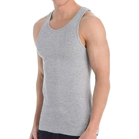 Fruit of Loom Men's A-Shirt Multipack Small, Heather Grey