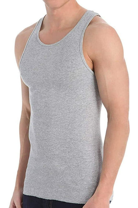 Fruit of Loom Men's A-Shirt Multipack Small, Heather Grey