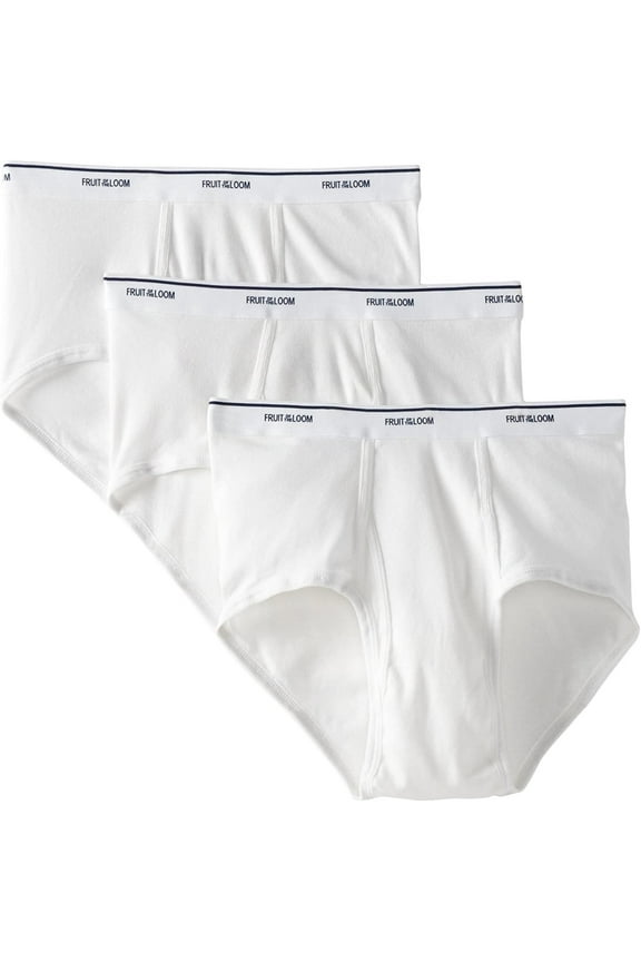 Dual Defense Classic Briefs, (Men's) White 3 Pack