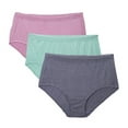 thumbnail image 1 of Fruit of The Loom Fit for Me Women's Signature Seamless Nylon Briefs 3-Pack (Size 11 (49-51.5")), 1 of 2