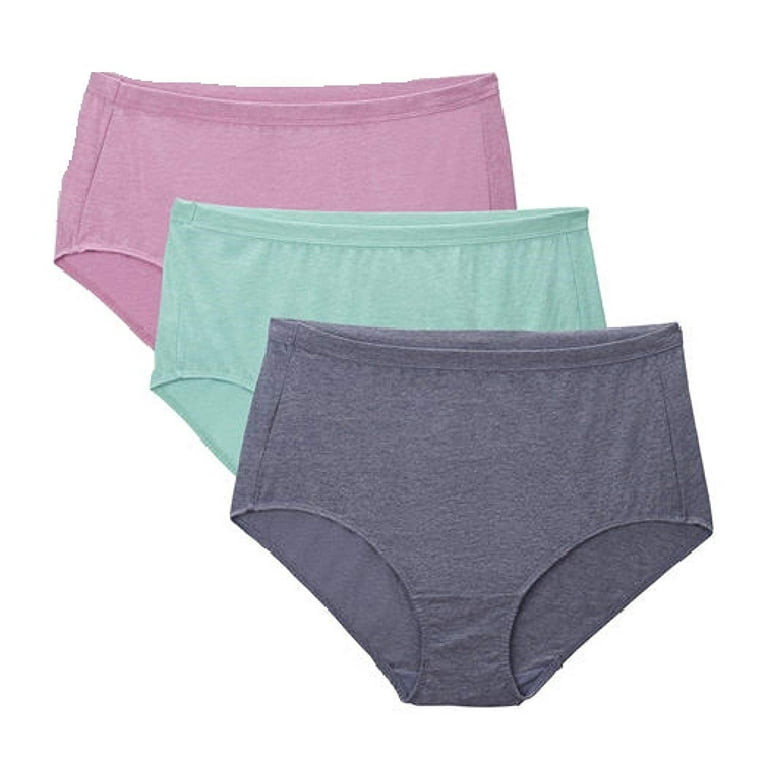 Fruit of The Loom Fit for Me Women's Signature Seamless Nylon Briefs 3-Pack  (Size 11 (49-51.5))