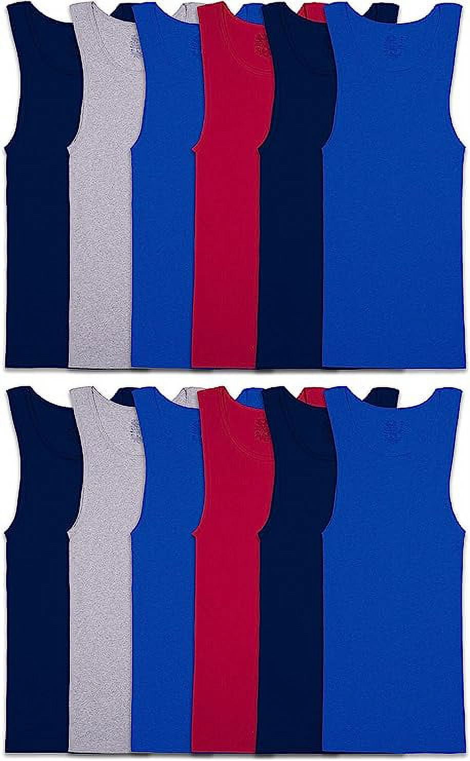 Fruit of The Loom Men's 100% Cotton A-Shirts Tank Tops Undershirts ...