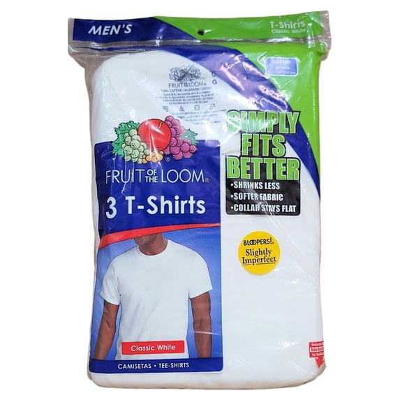 Fruit of The Loom Men's 3 Pack Dual Defense Tag-Free Crew Neck T Shirts