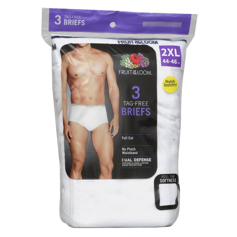 Fruit of The Loom Men's 3 Pack Dual defense Full Cut Tag-Free Briefs ...