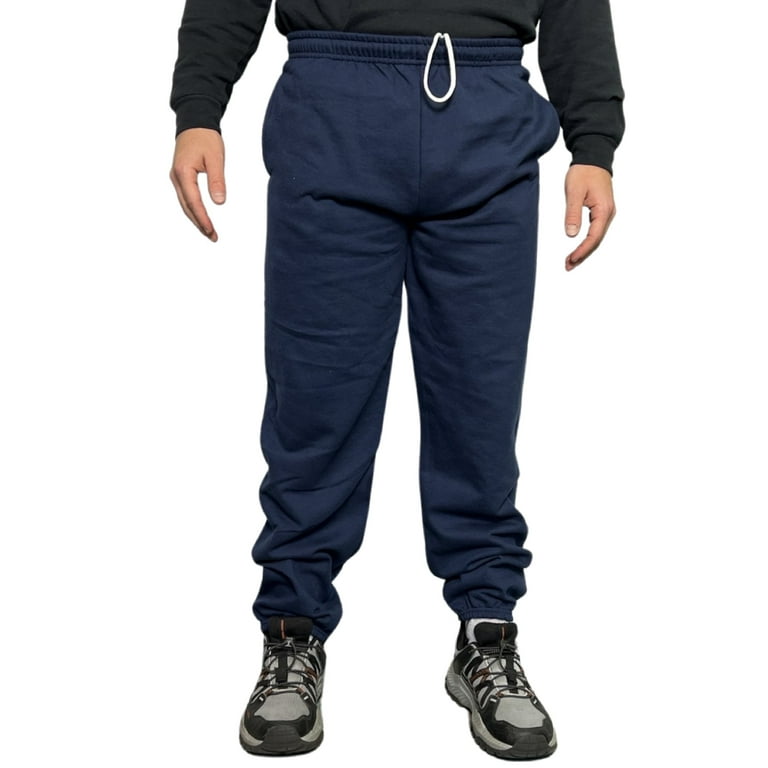 Fruit of The Loom Men s Fleece Jogger Sweatpants 2 Pockets Relaxed Fit M 4xl Navy Irregular
